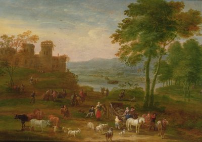 Landscape with Travellers in the Foreground by Mathys Schoevaerdts